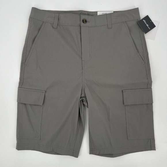 Eddie Bauer Men's Horizon Cargo Shorts in Gray 10" Inseam UPF Stretch NWT - - Picture 1 of 11